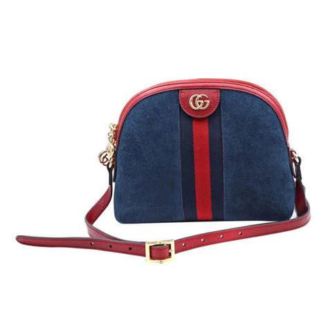 red and blue Gucci bag